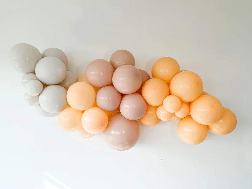 Ballondecoratie - Peaches & Cream